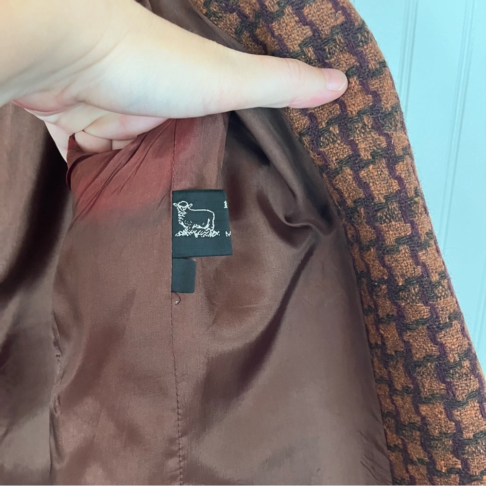 Giorgio Sant'Angelo Women's Brown Houndstooth Blazer - Picture 9 of 11